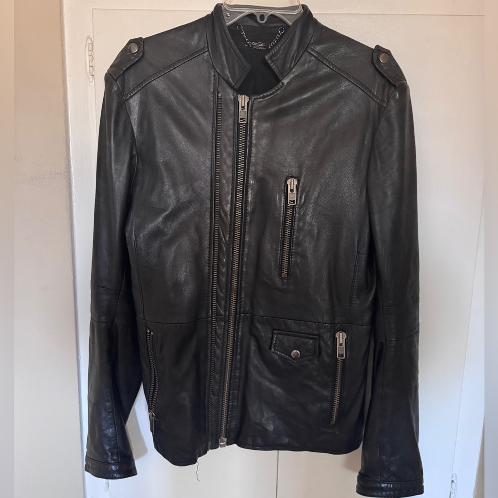 All Saints Black Leather Jacket